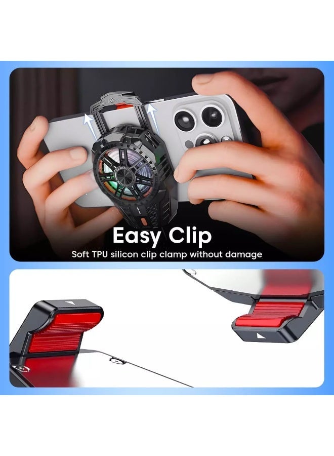 GERLAX GF-04 Mobile Phone Cooler for Gaming – Lag-Free Performance, Silent Fan, RGB Lights – Stops Overheating During BGMI, CODM & Free Fire Matches - Image 2